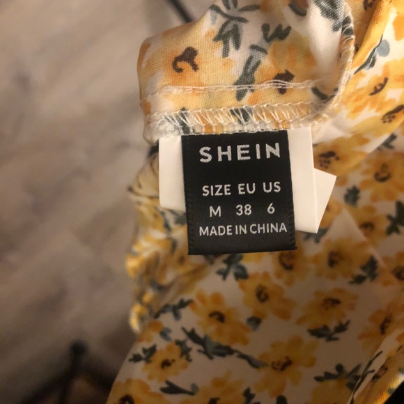 SHEIN yellow floral tank - Picture 5 of 13